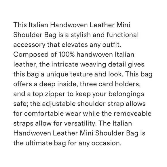 Quince Italian Leather Mini Shoulder Bag Black - Picture 10 of 12